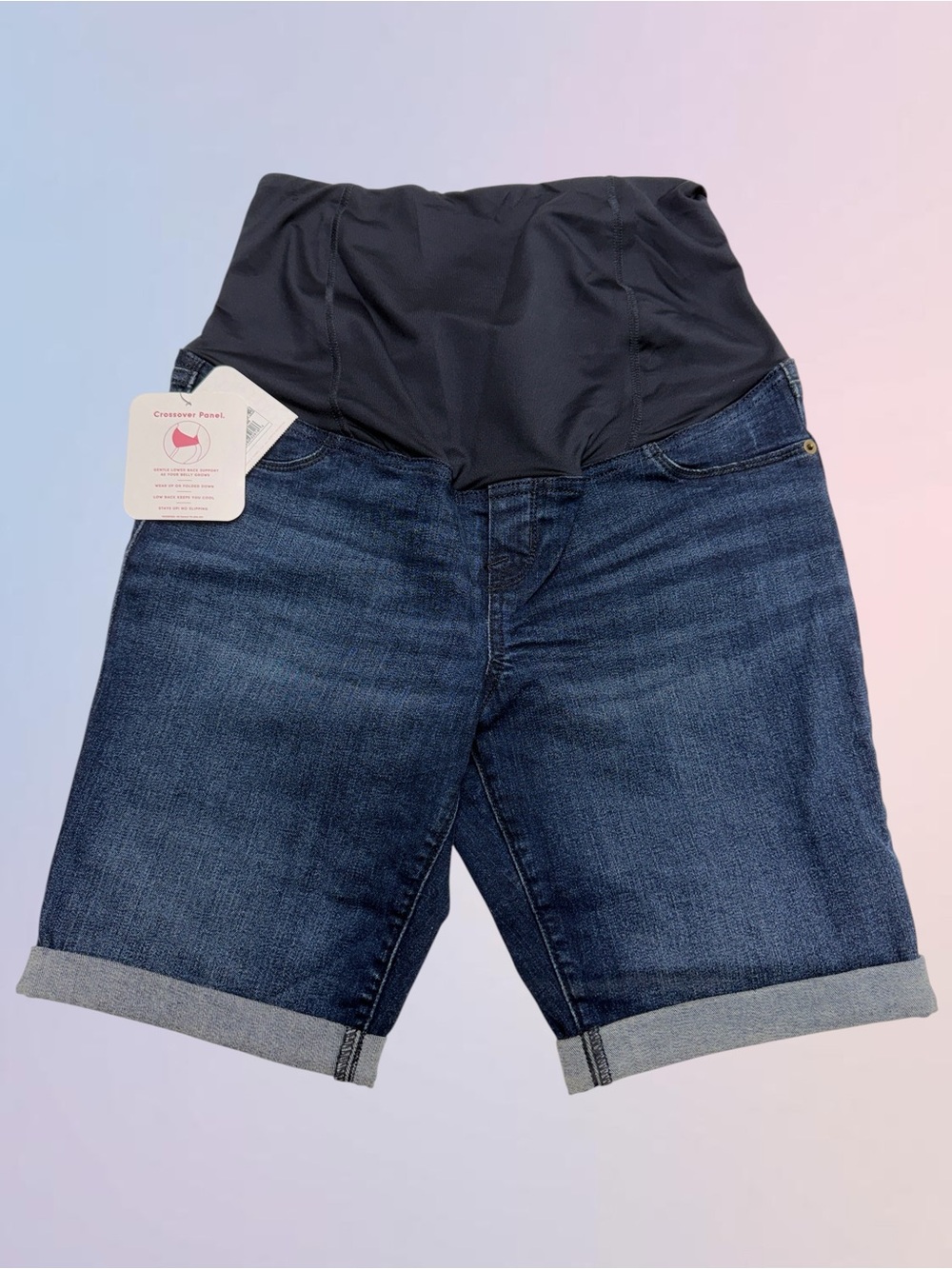 ISABEL MATERNITY Women’s 8 Bermuda Blue Jean Shorts